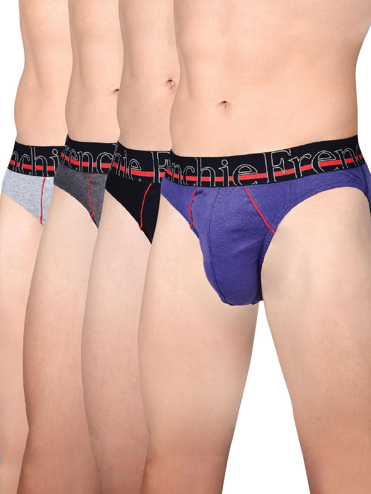 casuals 4002 mens cotton briefs assorted colours (pack of 4)