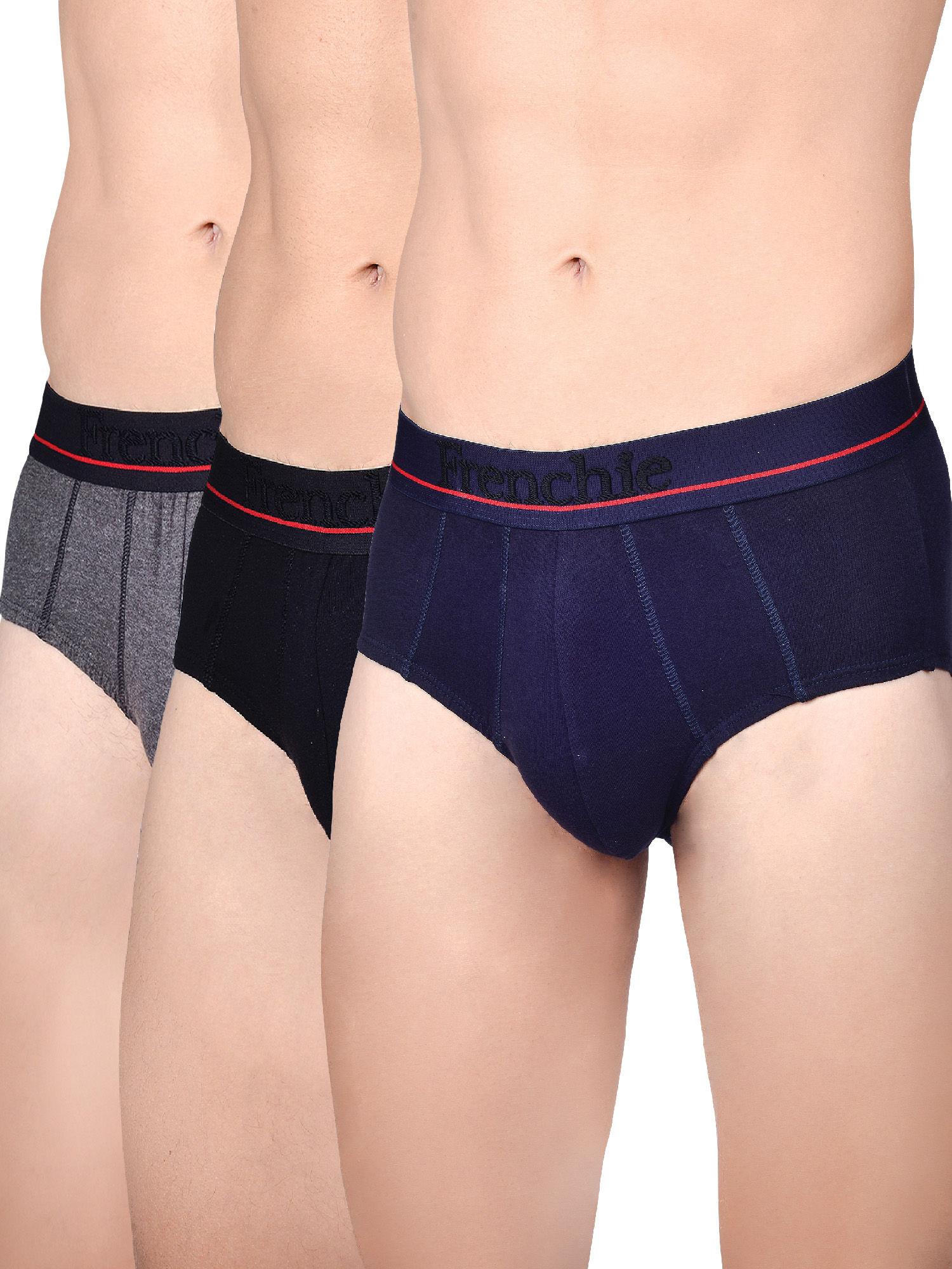 casuals 4003 mens cotton briefs assorted colours (pack of 3)