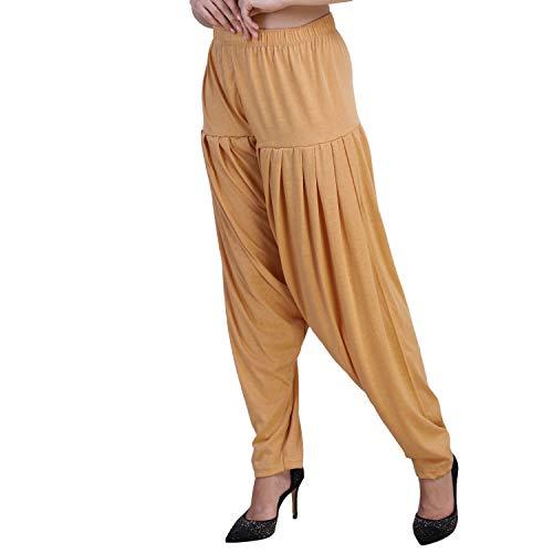 casuals women's viscose patiala pants (dark skin; x-large)