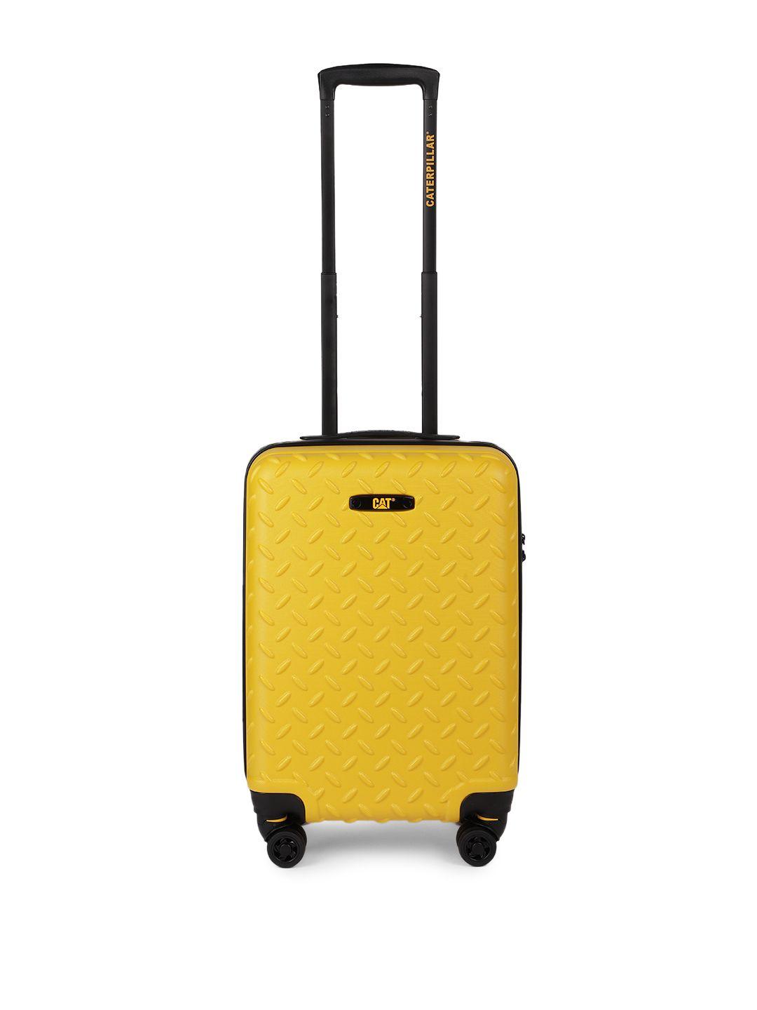 cat yellow textured cabin trolley 35 l