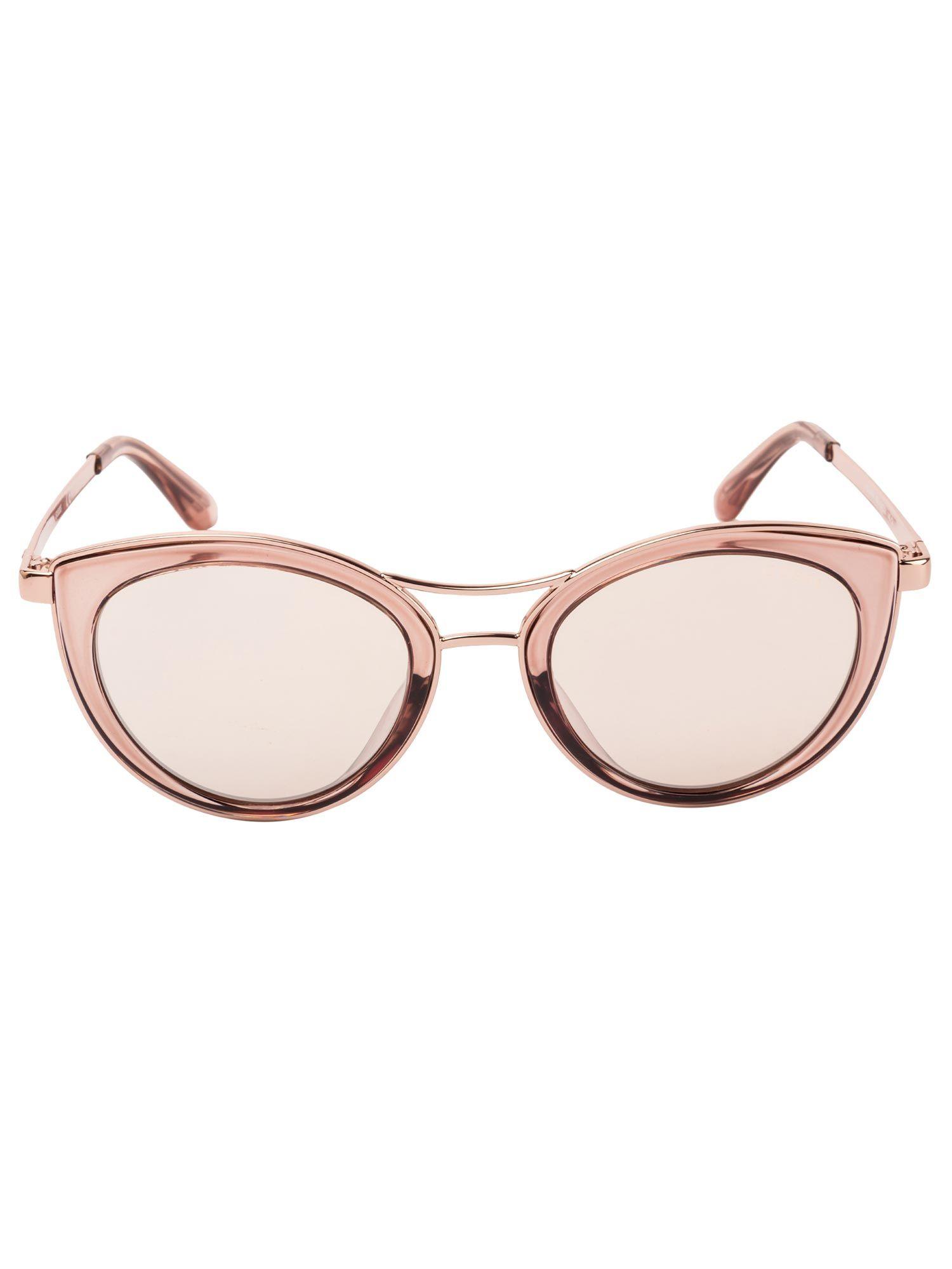 cat-eye sunglasses with rose gold lens for women