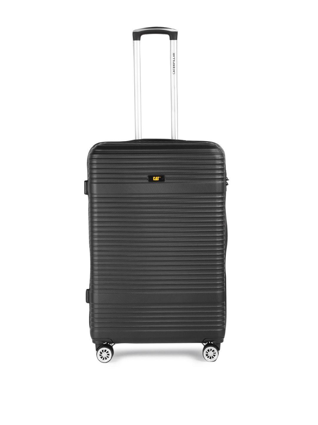 cat textured 360-degree rotation hard large trolley bag- 100 l