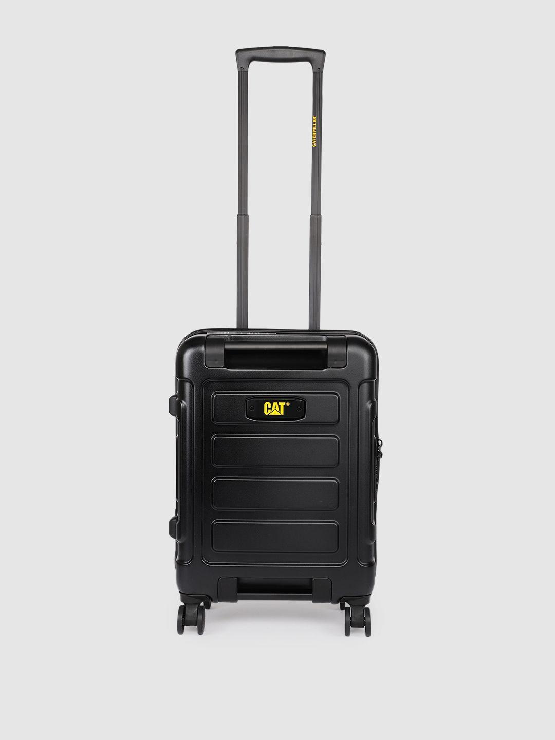 cat unisex black stealth hardside lightweight cabin trolley suitcase