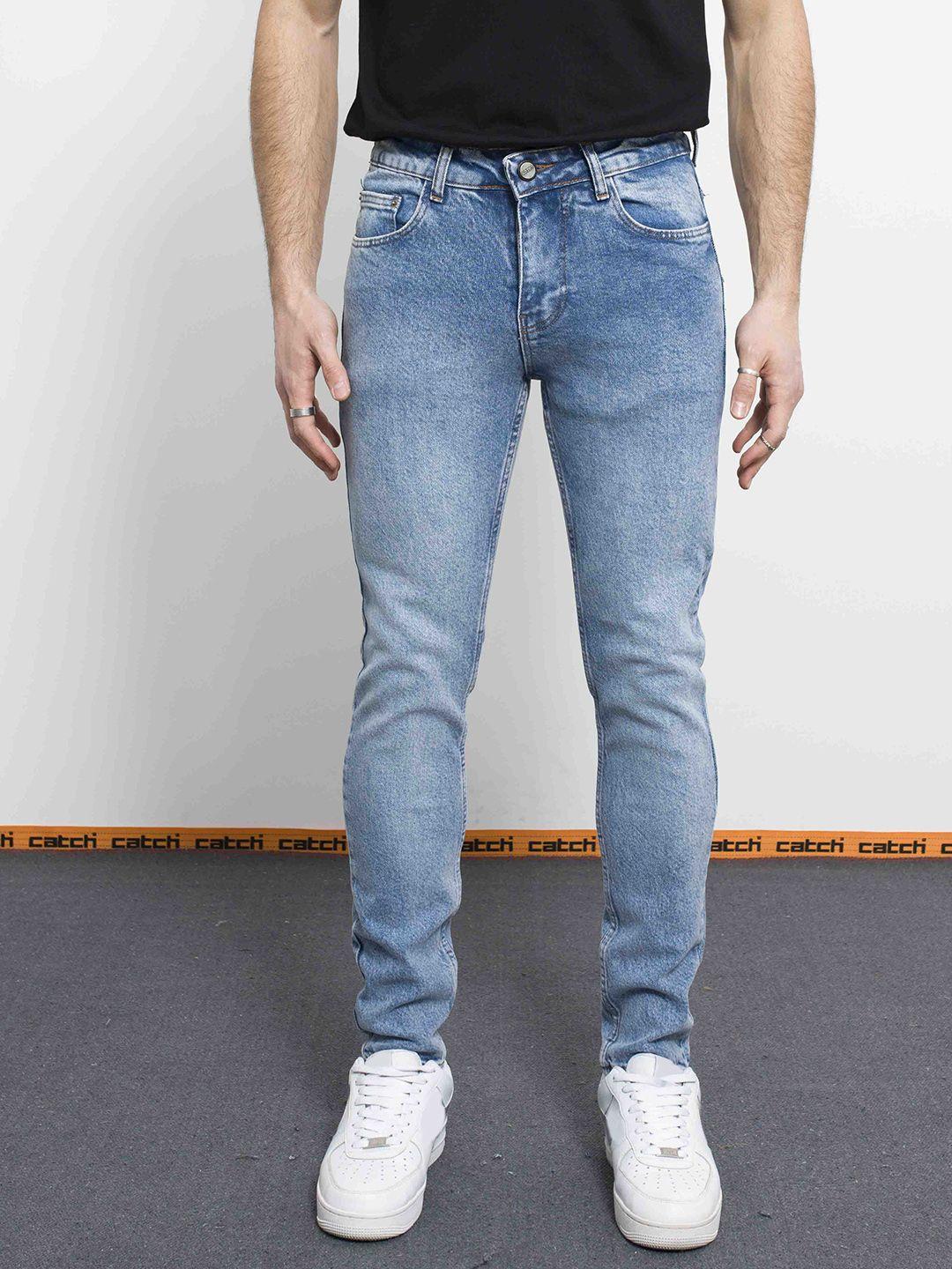 catch men slim fit light fade stretchable jeans