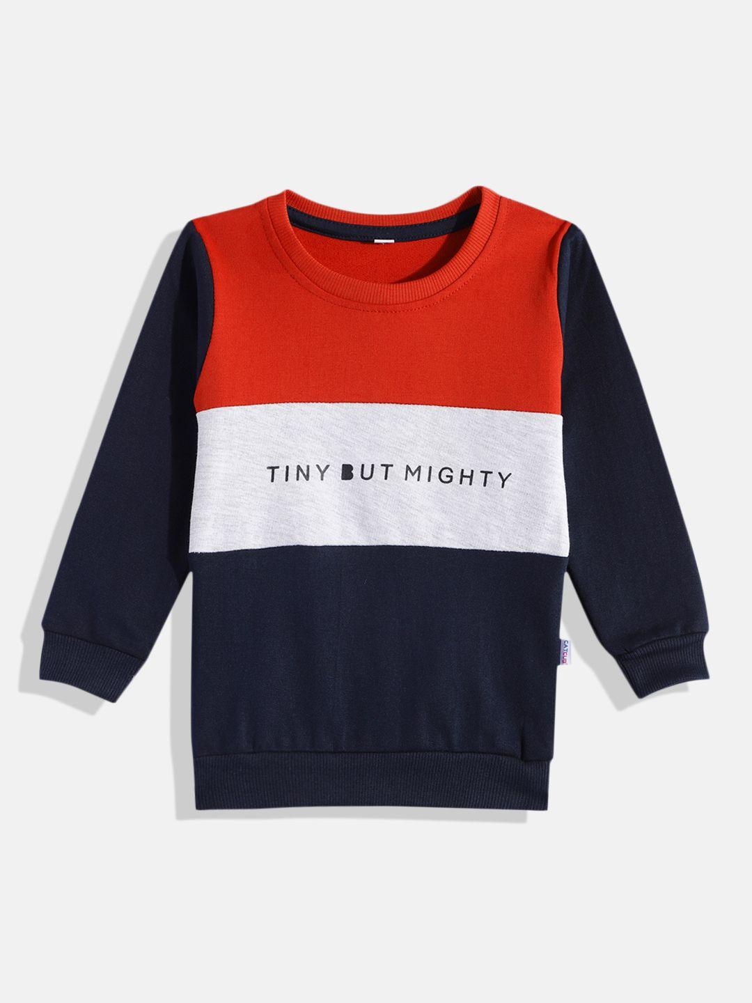 catcub kids colourblocked cotton sweatshirt