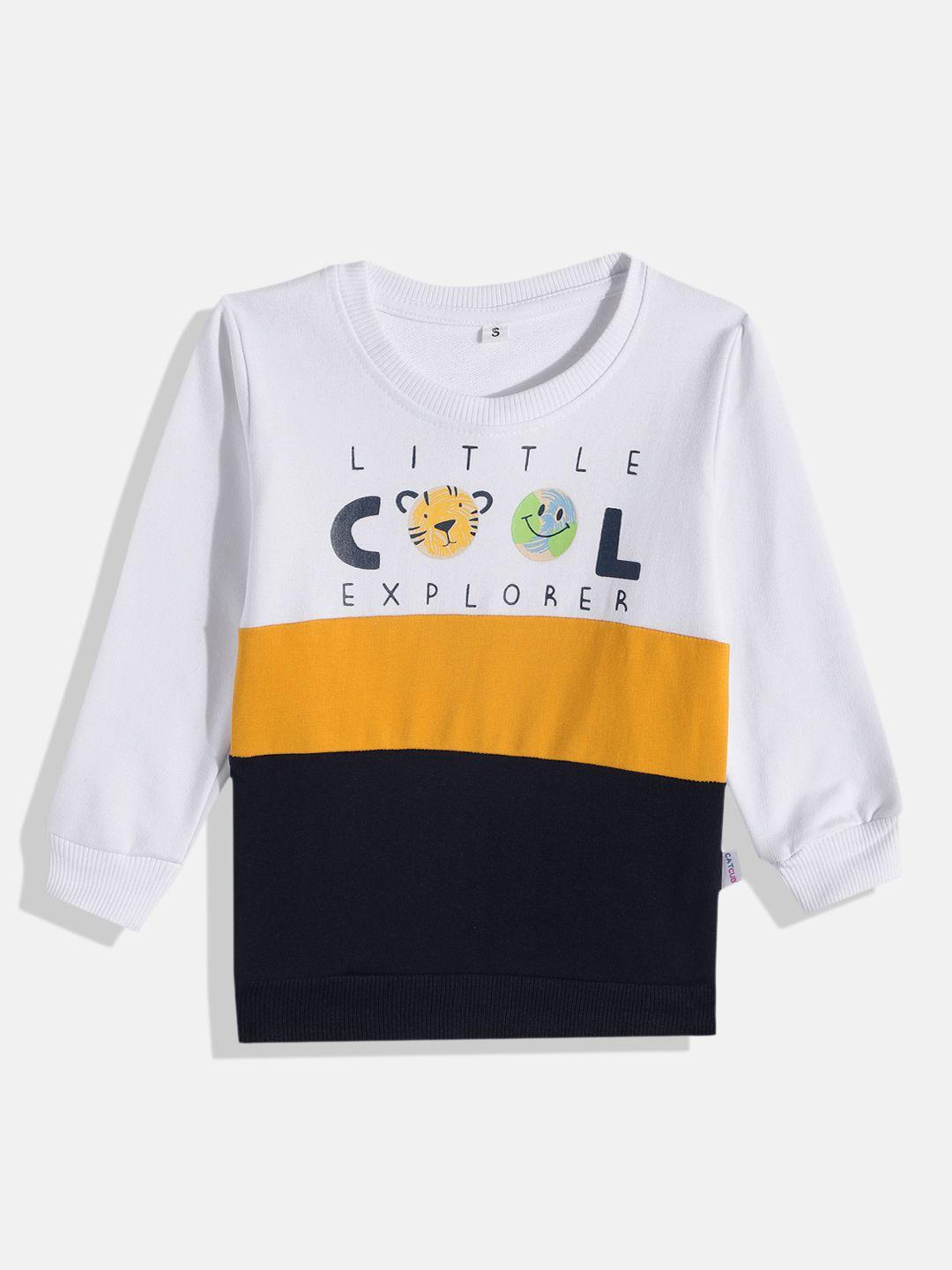 catcub kids colourblocked cotton sweatshirt