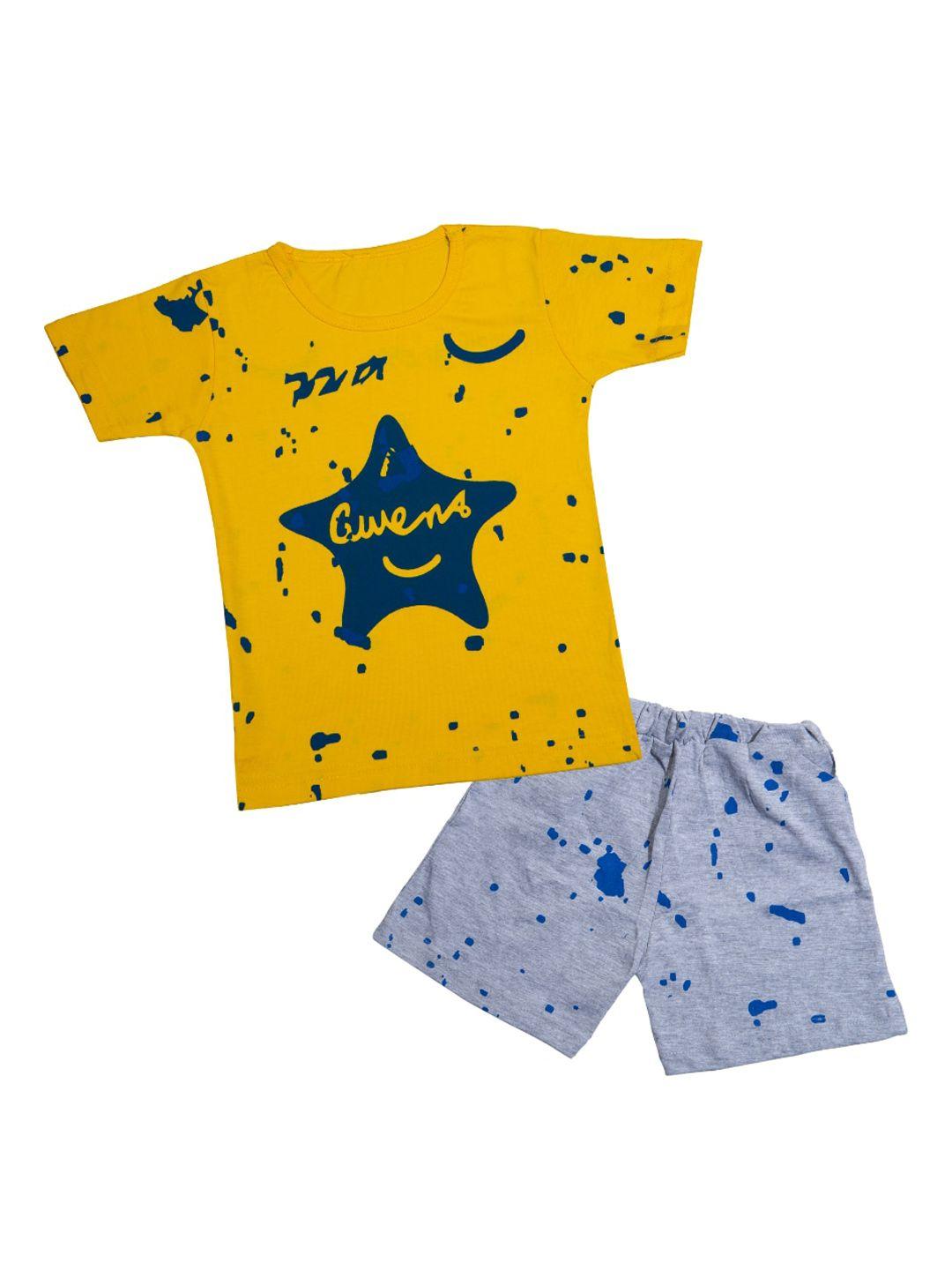 catcub unisex kids yellow clothing set