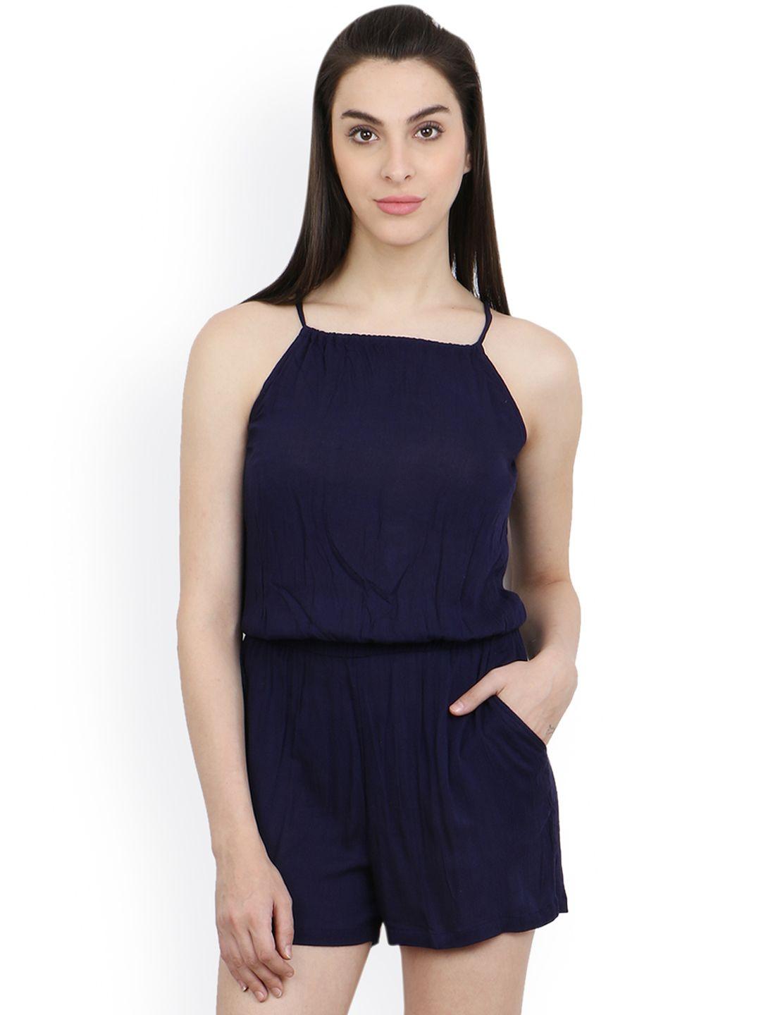 cation navy blue playsuit