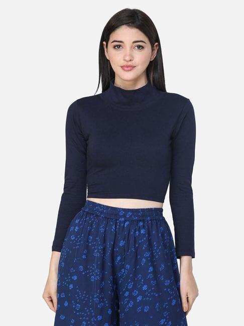 cation navy full sleeves top