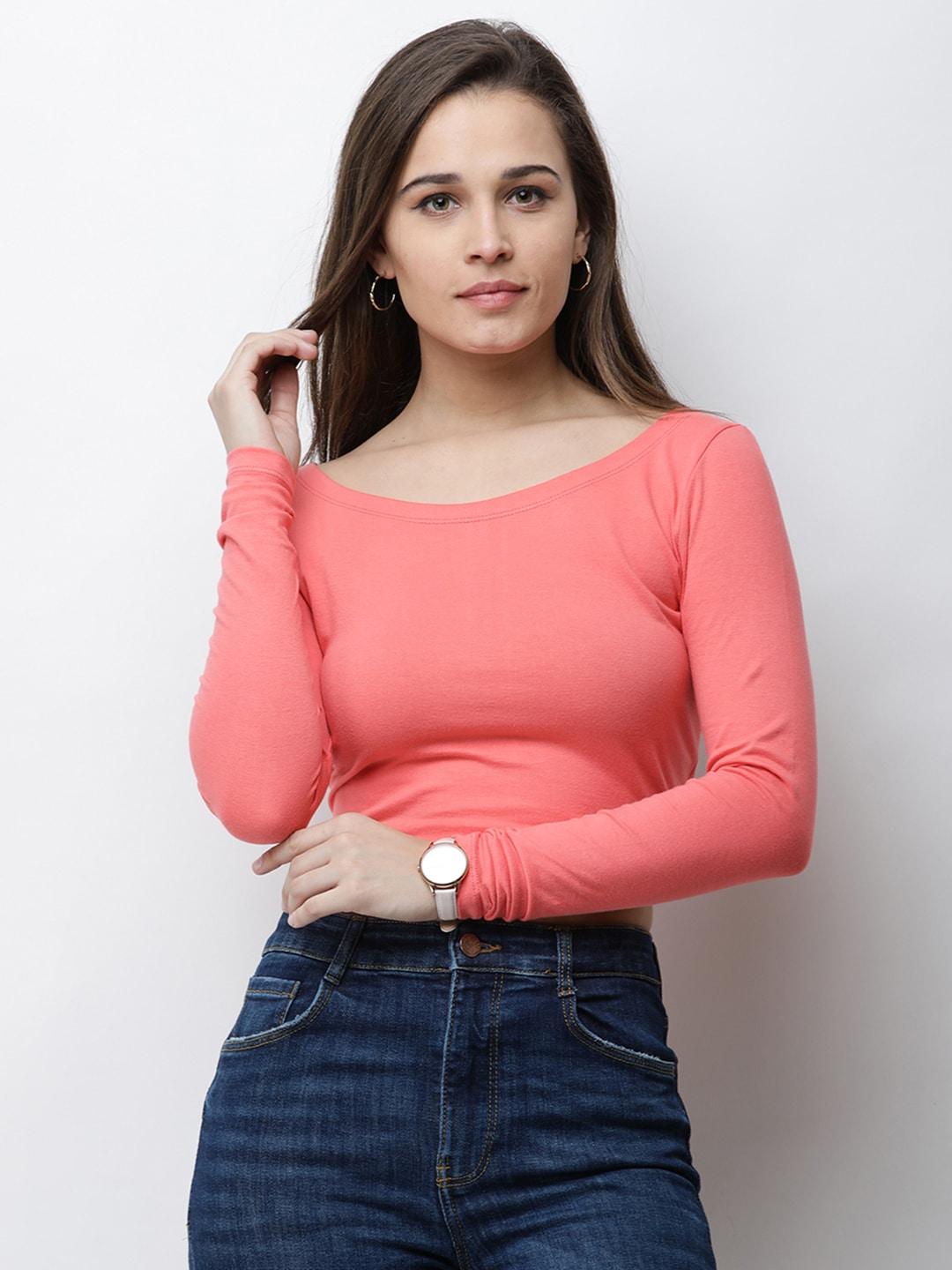 cation women coral solid top