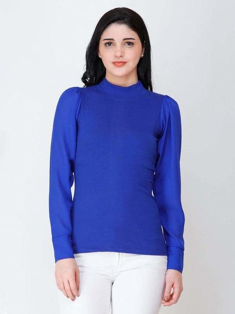 cation blue full sleeves top