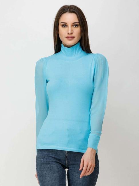 cation blue full sleeves top