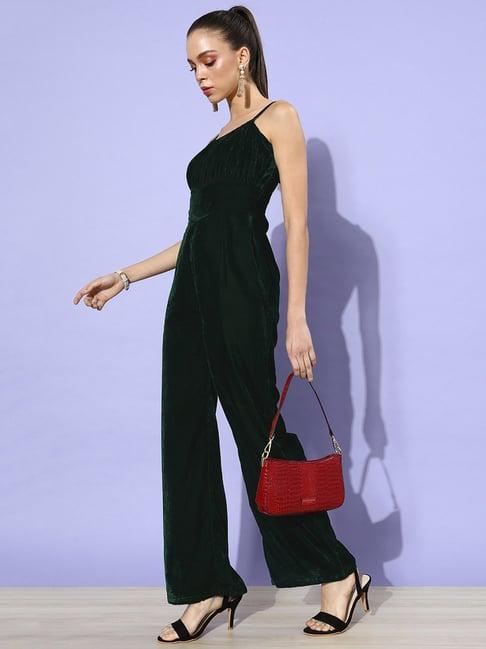 cation dark green jumpsuit