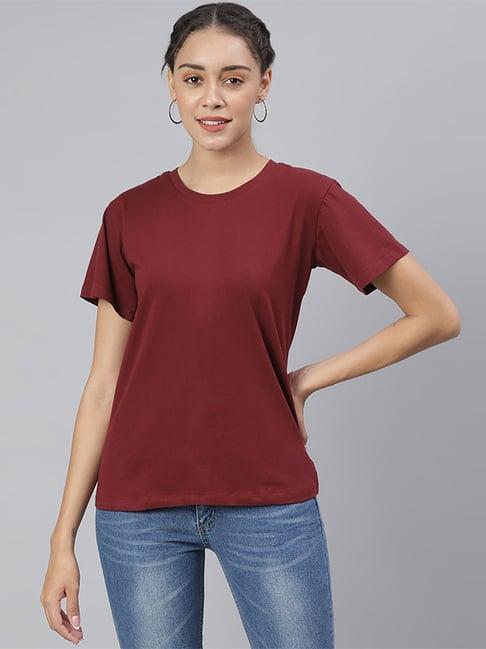 cation maroon loose fit t-shirt