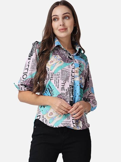 cation multicolored printed shirt