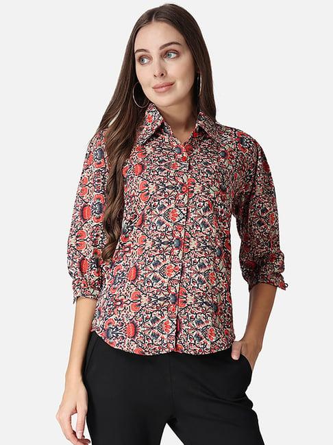 cation multicolored printed shirt