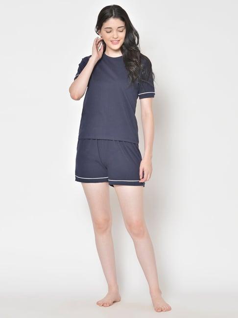 cation navy t-shirt with shorts
