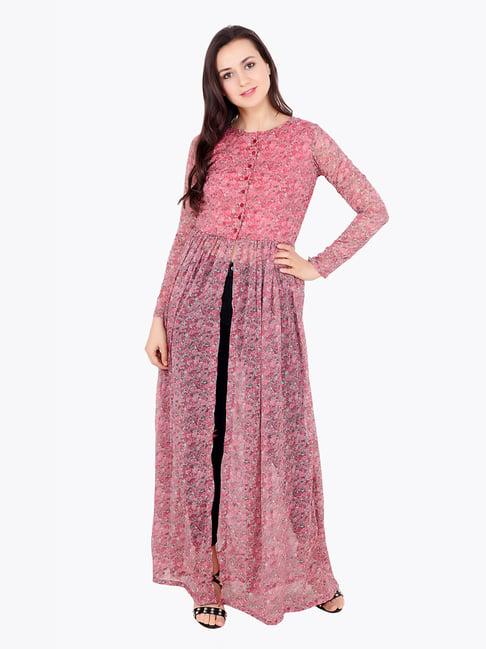 cation pink floral print tunic