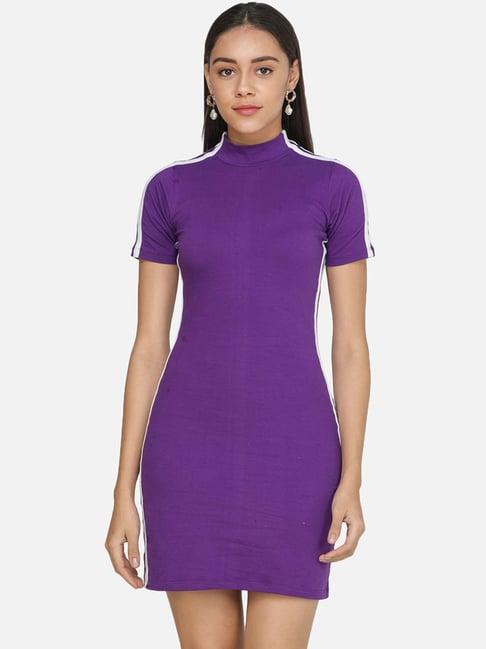 cation purple shift dress