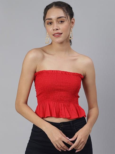 cation red fitted top