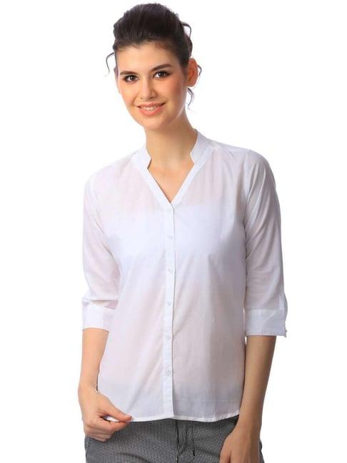 cation white cotton shirt