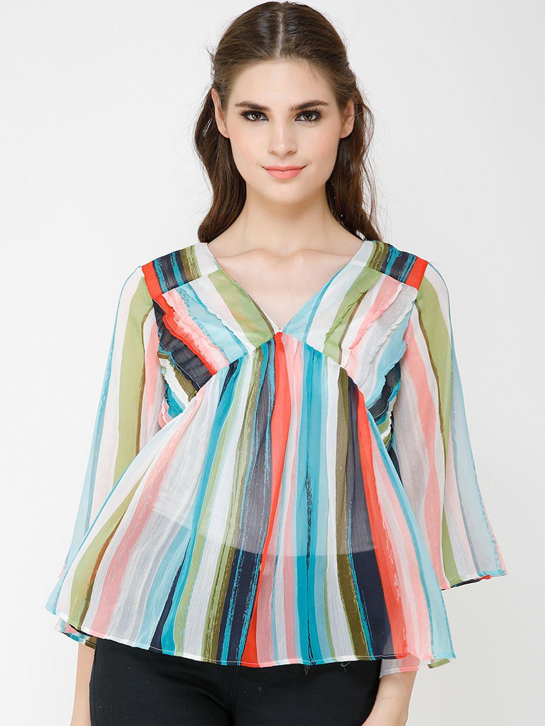 cation women multicoloured candy stripe top