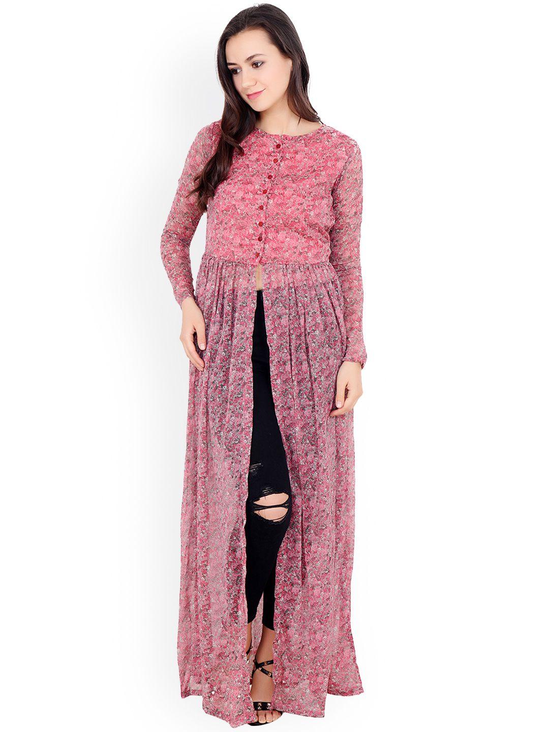 cation women pink printed maxi top