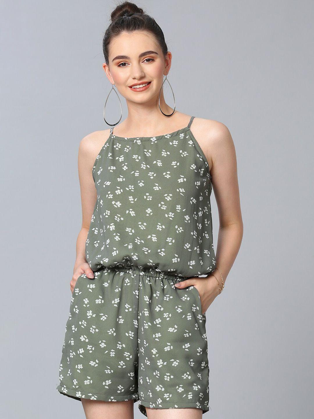 cation women printed playsuit