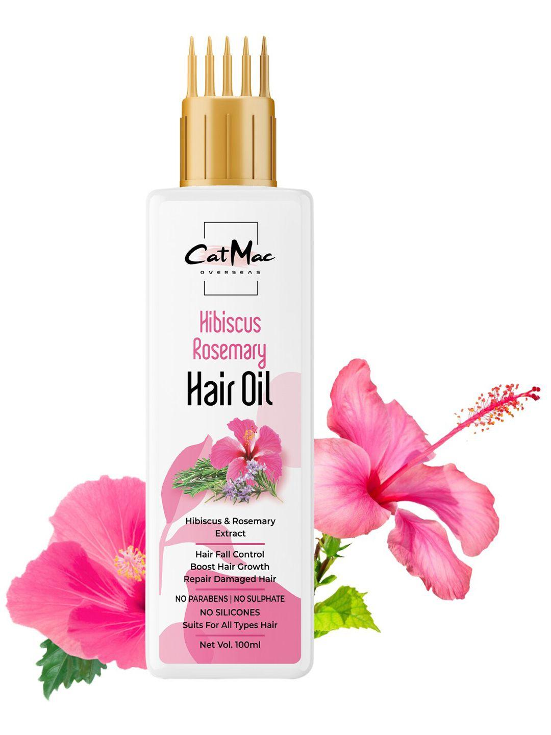 catmac hibiscus rosemary hair oil with lavender to boost hair growth - 100 ml