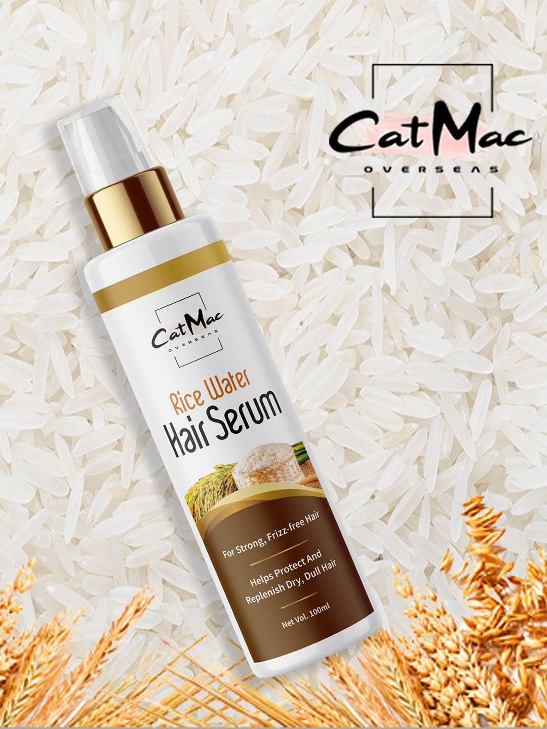 catmac rice water hair serum with coconu & almond oil - 100 ml