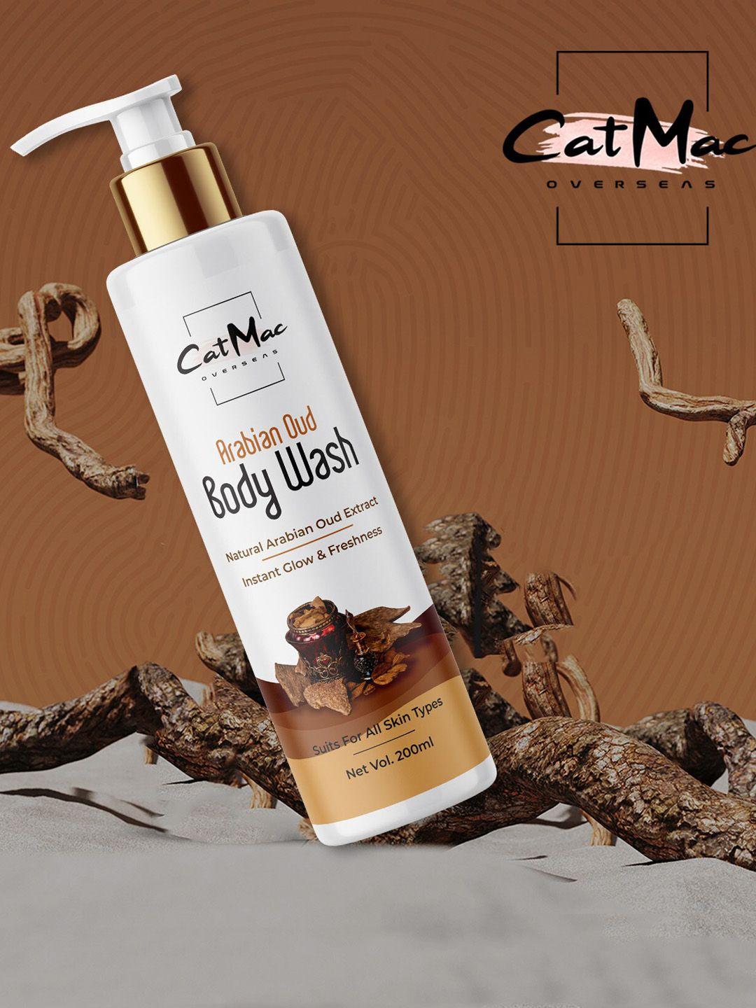 catmac arabian oud body wash with cedar wood & sandalwood extracts - 200 ml
