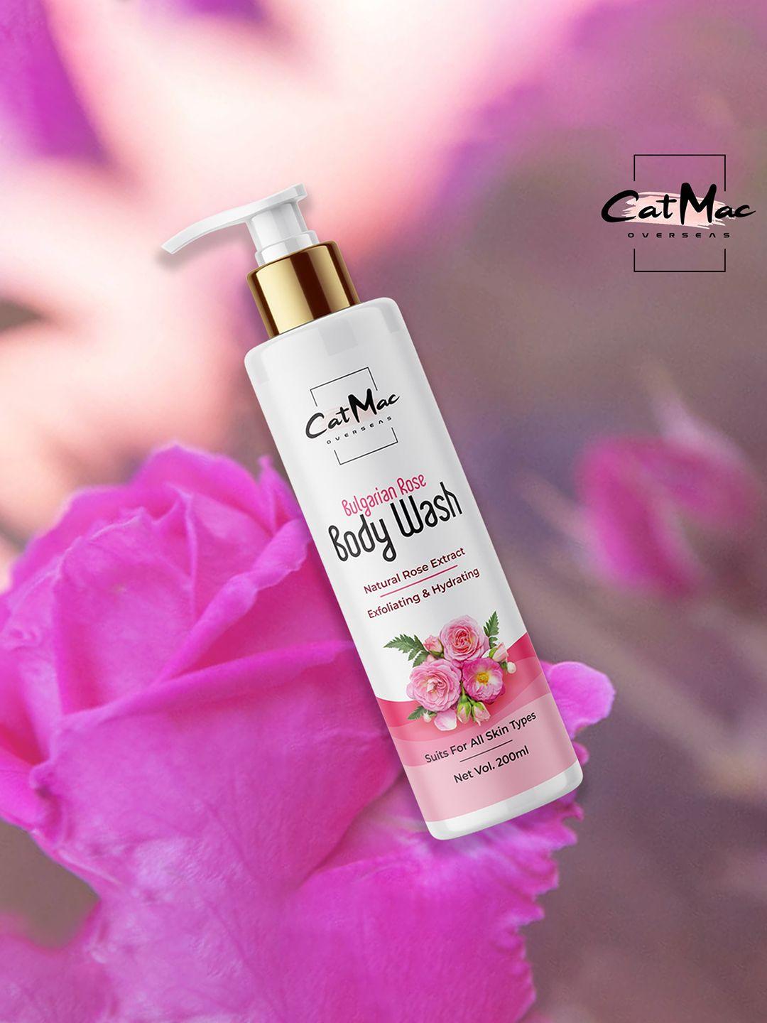 catmac bulgarian rose body wash with lotus & multi fruits extracts - 200 ml