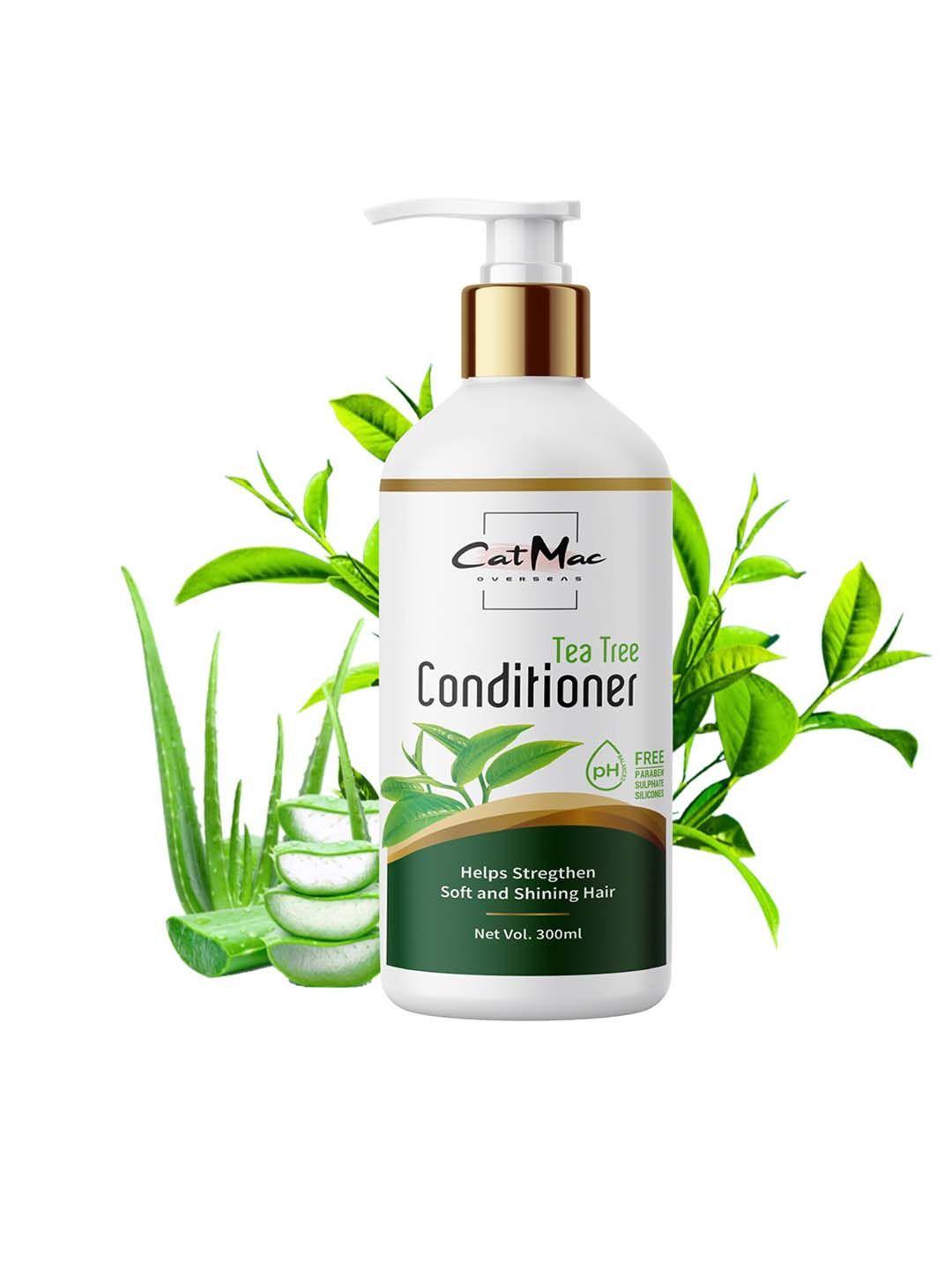 catmac green tea tree hair conditioner for anti dandruff & scalp therapy cleansing 300 ml