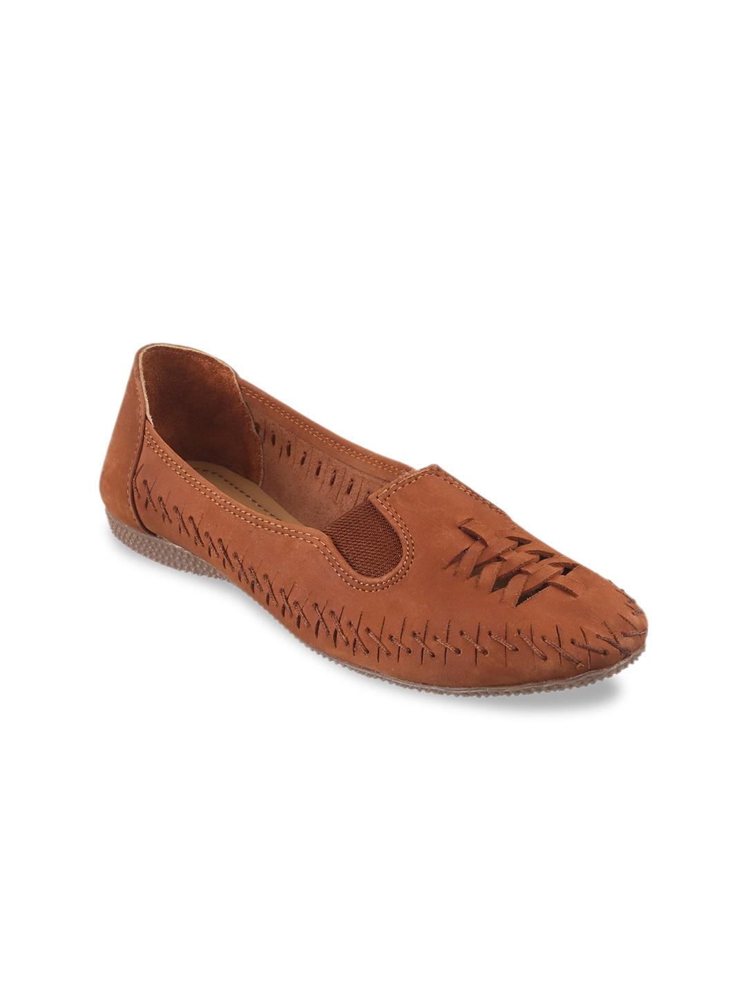 catwalk women tan perforations leather loafers