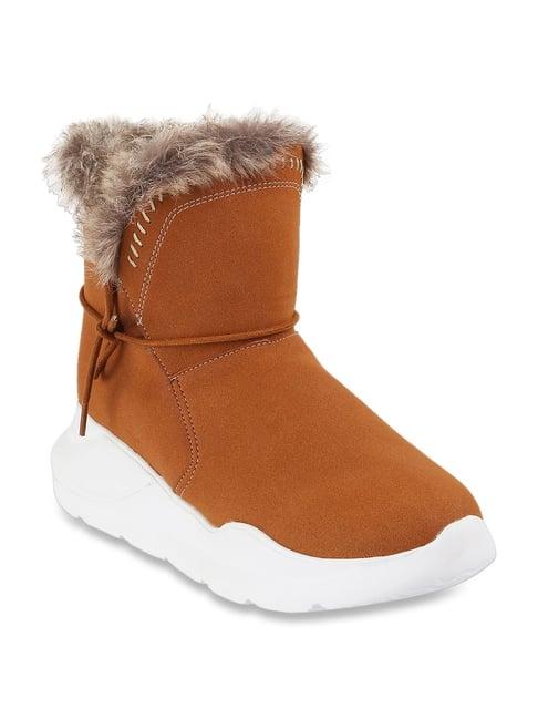 catwalk women's hot chic tan snow boots