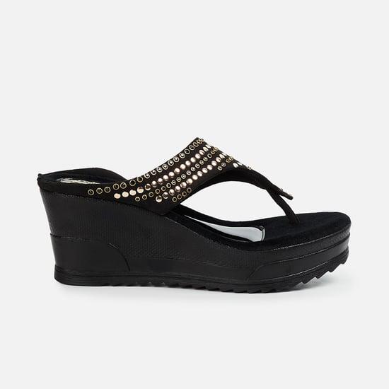 catwalk women embellished platformed wedges