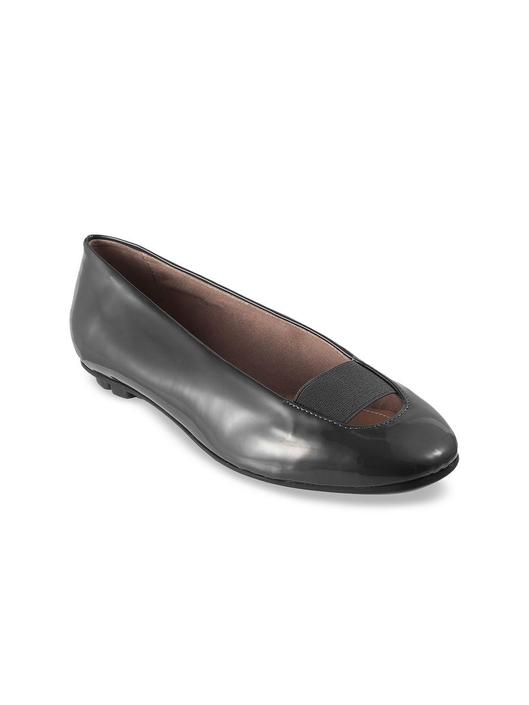 catwalk women grey solid ballerinas flats