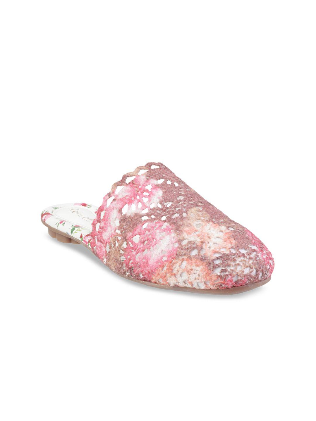 catwalk women multicoloured printed mules