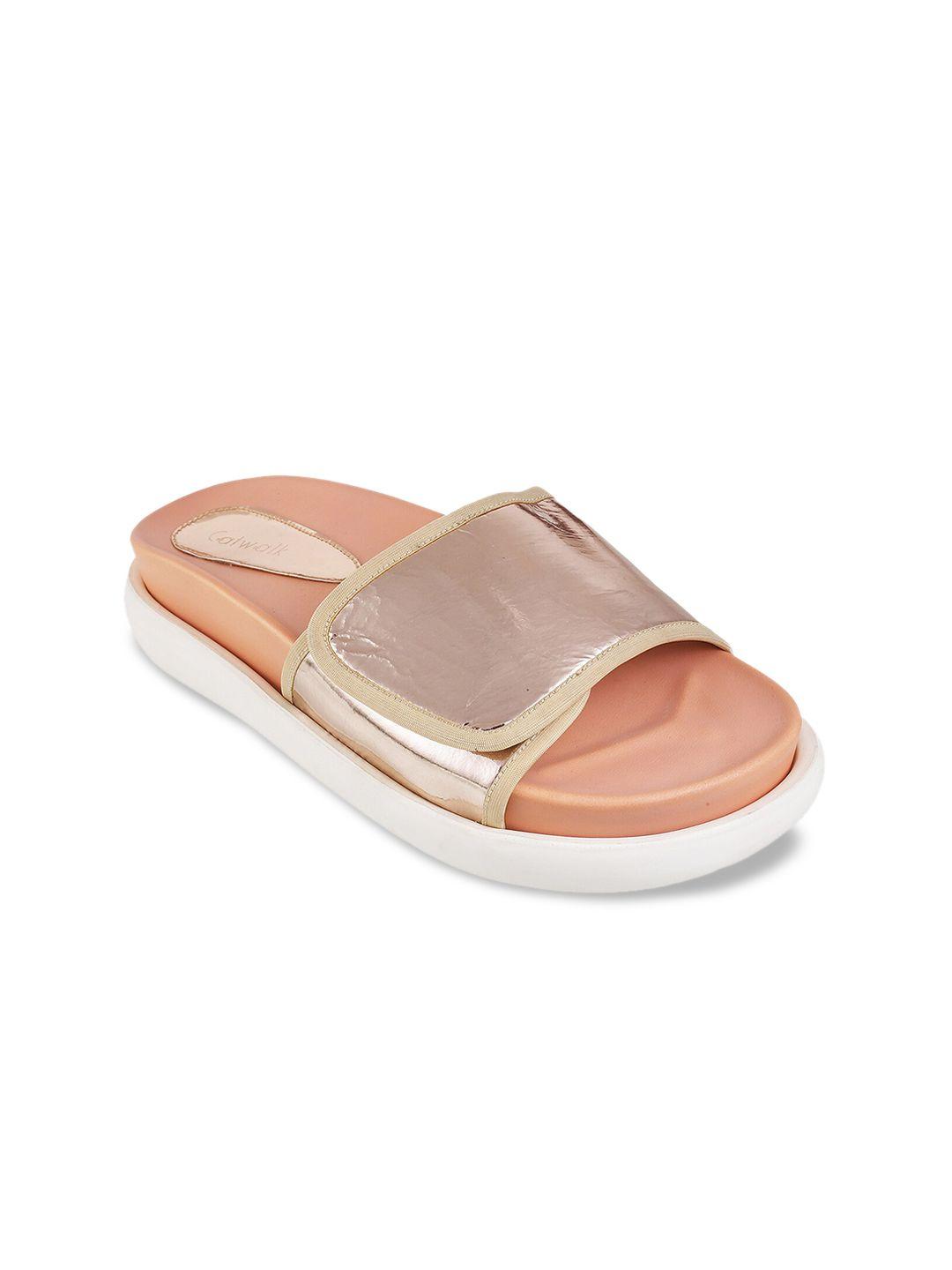 catwalk women rose gold ballerinas flats