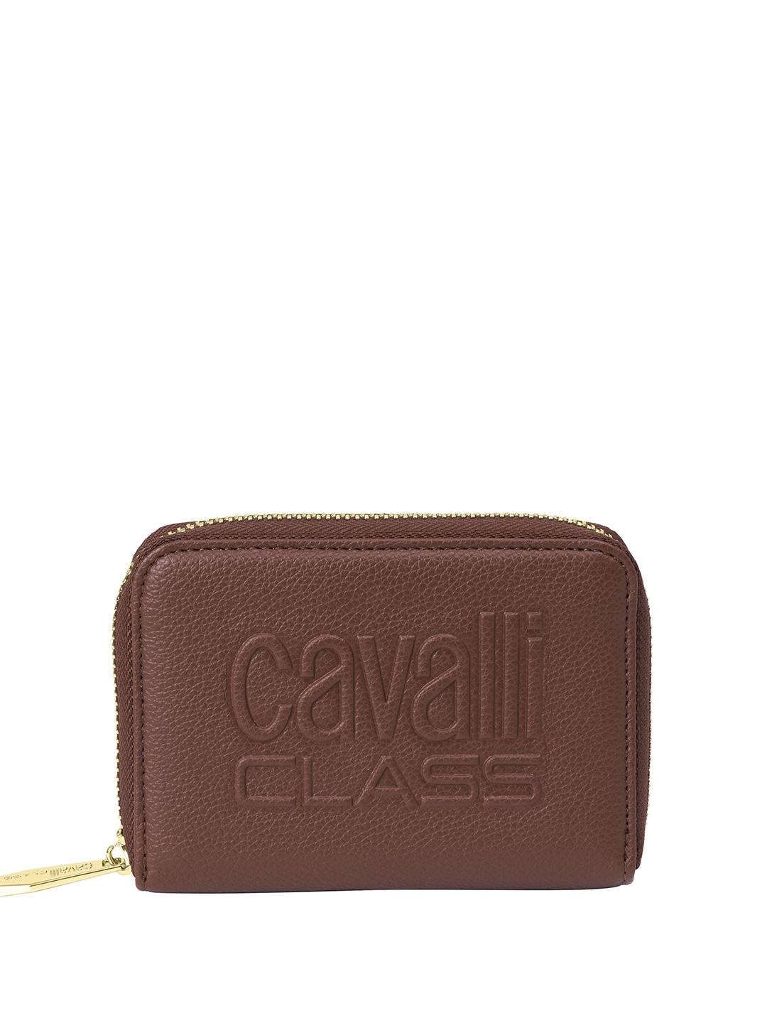 cavalli class women typography zip around wallet