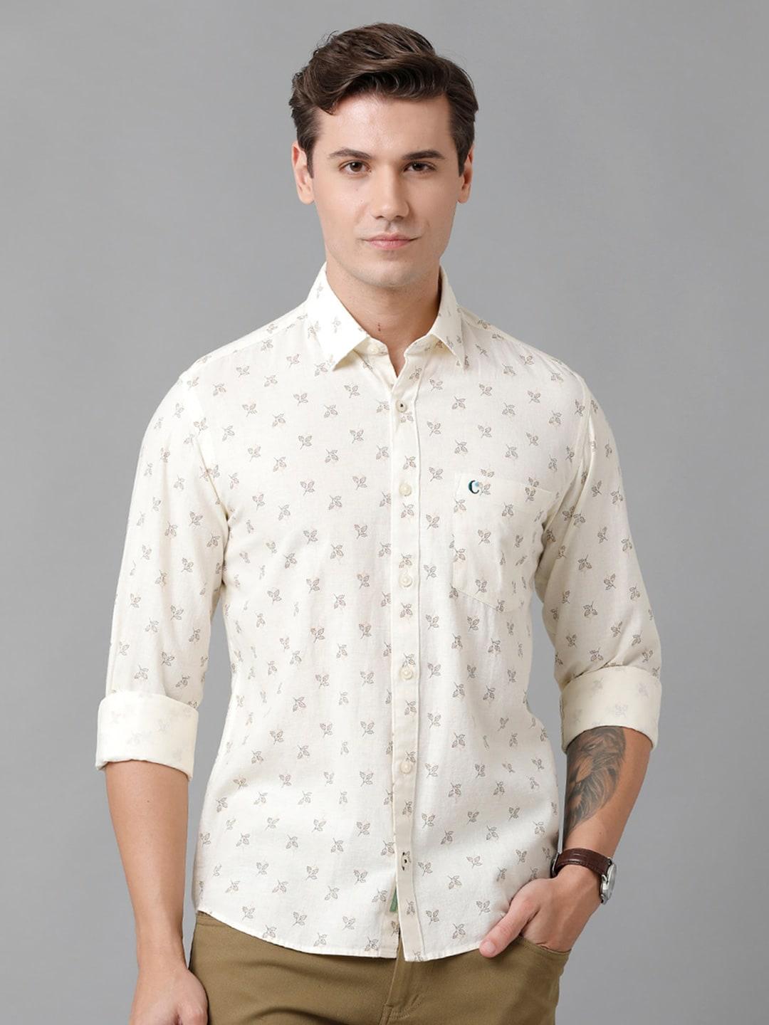 cavallo by linen club men floral printed casual shirt