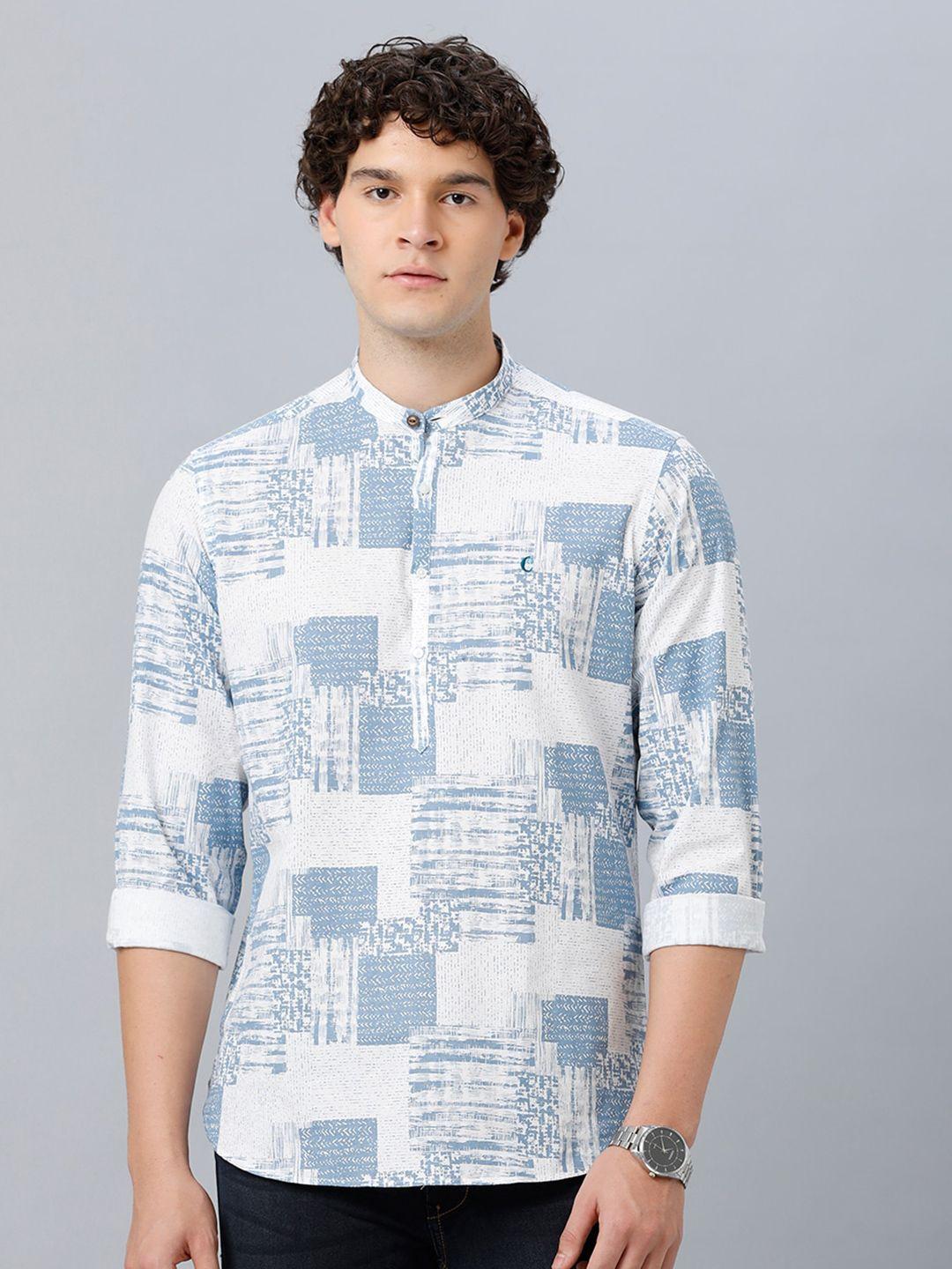 cavallo by linen club abstract printed opaque casual shirt