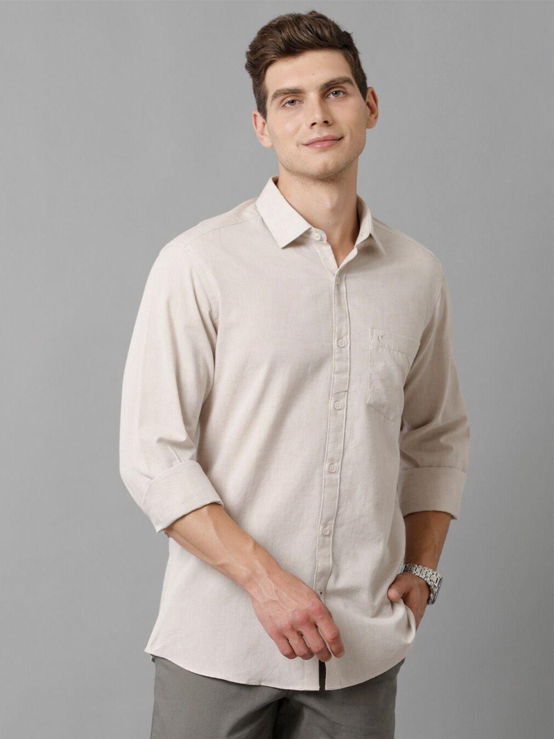 cavallo by linen club contemporary slim fit cotton linen casual shirt