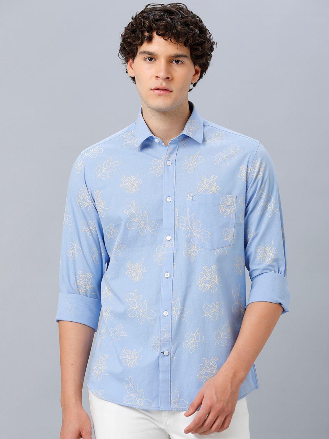 cavallo by linen club floral printed opaque casual shirt