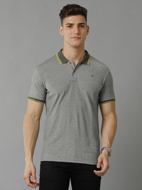 cavallo by linen club green contemporary fit polo t-shirt