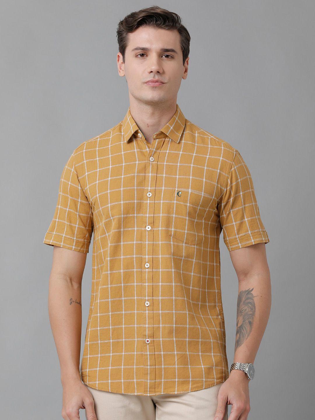 cavallo by linen club men buffalo checks checked casual shirt