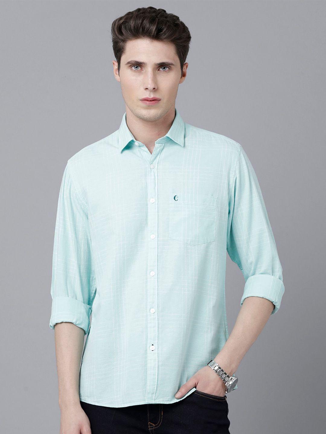 cavallo by linen club men grid tattersall checked casual shirt