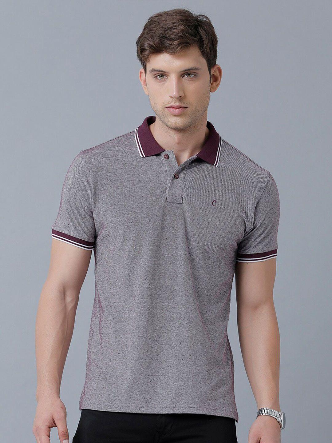 cavallo by linen club men polo collar linen t-shirt