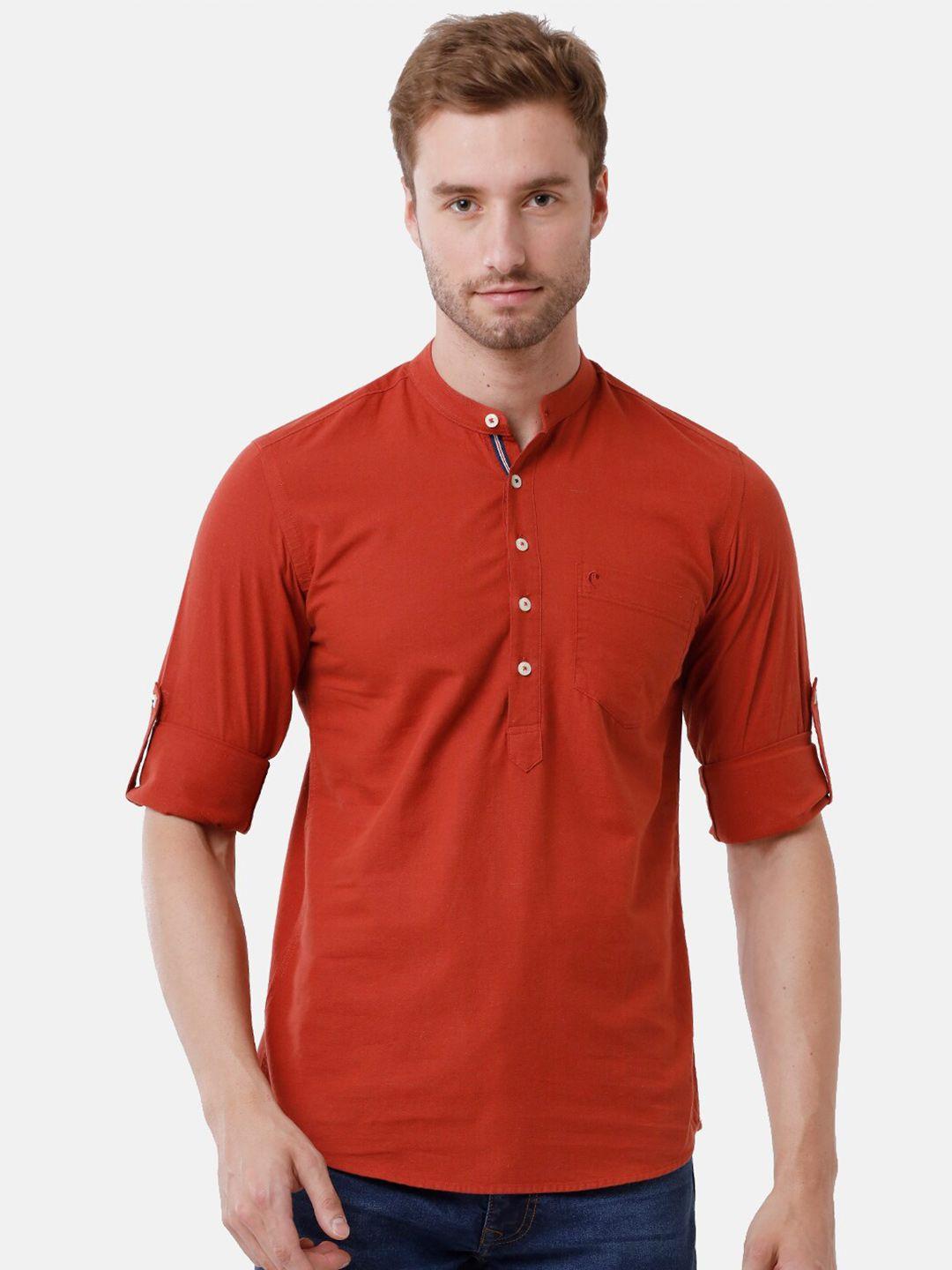 cavallo by linen club men red casual shirt