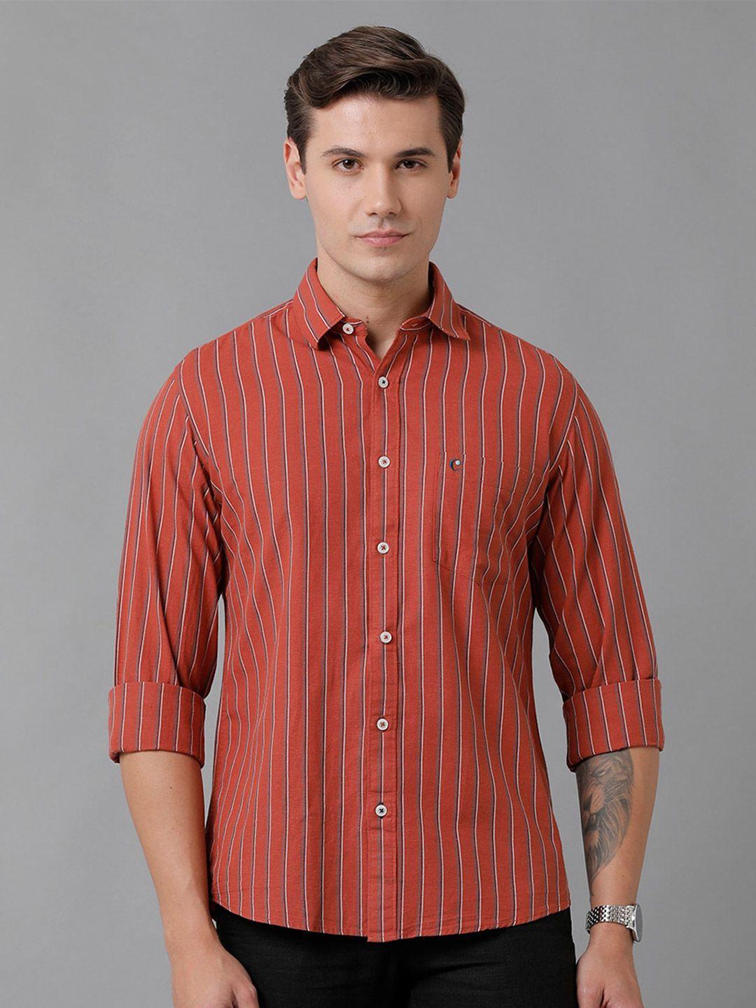 cavallo by linen club men striped casual shirt